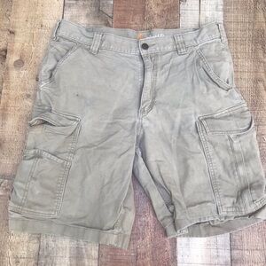 Mens Khaki Cargo Carhartt relaxed fit shorts size 34